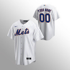 Men's New York Mets Custom #00 White Replica Home Jersey