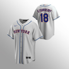 White V-Neck Men’s Tomas Nido Cooperstown Collection Mets Jersey