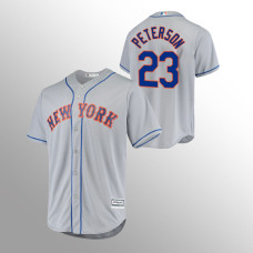 David Peterson New York Mets Gray Cool Base Road Official Player Jersey