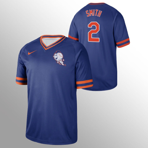 White V-Neck Men’s Dominic Smith Cooperstown Collection Mets Jersey