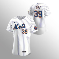 Men's New York Mets Edwin Diaz Authentic White 2020 Home Jersey