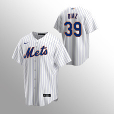 Men's New York Mets Edwin Diaz #39 White Replica Home Jersey