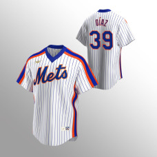 Men's New York Mets #39 Edwin Diaz White Home Cooperstown Collection Jersey