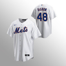Men's New York Mets Jacob deGrom #48 White Replica Home Jersey