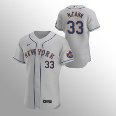 New York Mets James McCann Gray Authentic Road Jersey