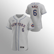 Men's New York Mets Jeff McNeil Authentic Gray 2020 Road Jersey