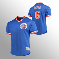 New York Mets Jeff McNeil Royal Cooperstown Collection Mesh V-Neck Jersey