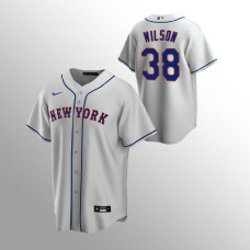 Men's New York Mets Justin Wilson #38 Gray Replica Road Jersey