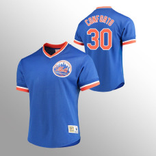 New York Mets Michael Conforto Royal Cooperstown Collection Mesh V-Neck Jersey