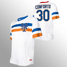 New York Mets Michael Conforto White Cooperstown Collection V-Neck Jersey