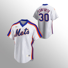 Men's New York Mets #30 Michael Conforto White Home Cooperstown Collection Jersey