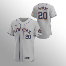 Men's New York Mets Pete Alonso Authentic Gray 2020 Road Jersey