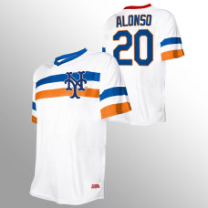 New York Mets Pete Alonso White Cooperstown Collection V-Neck Jersey