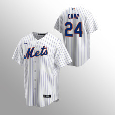 Men's New York Mets Robinson Cano #24 White Replica Home Jersey