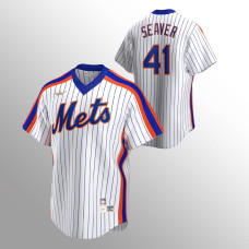 Men's New York Mets #41 Tom Seaver White Home Cooperstown Collection Jersey