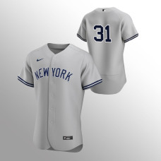 Men's New York Yankees Aaron Hicks Authentic Gray 2020 Road Jersey