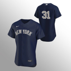 Men's New York Yankees Aaron Hicks Authentic Navy 2020 Alternate Jersey