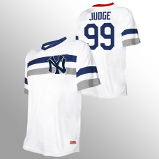 New York Yankees Aaron Judge White Cooperstown Collection V-Neck Jersey