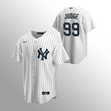 Men's New York Yankees Aaron Judge #99 White Replica Home Jersey