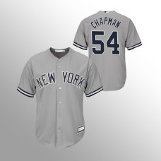 Men's New York Yankees Aroldis Chapman #54 Gray Replica Big & Tall Jersey