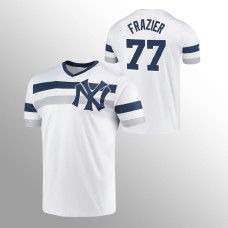 New York Yankees Clint Frazier White Cooperstown Collection V-Neck Jersey