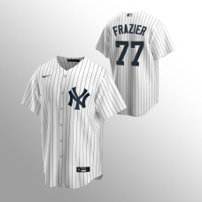Men's New York Yankees Clint Frazier #77 White Replica Home Jersey