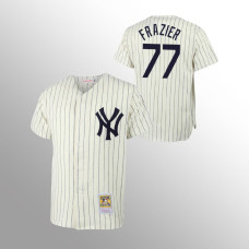 New York Yankees Clint Frazier Cream Throwback Authentic Jersey