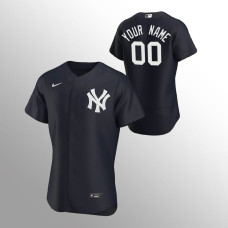 Men's New York Yankees Custom Authentic Navy 2020 Alternate Team Logo Jersey