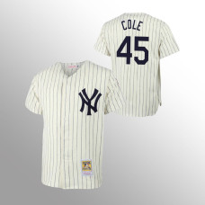 New York Yankees Gerrit Cole Cream Throwback Authentic Jersey