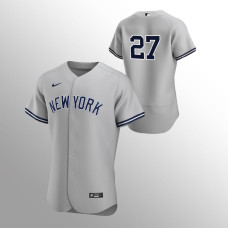 Men's New York Yankees Giancarlo Stanton Authentic Gray 2020 Road Jersey