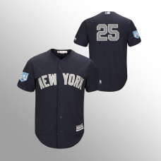 Men's New York Yankees #25 Navy Gleyber Torres 2019 Spring Training Alternate Cool Base Majestic Jersey