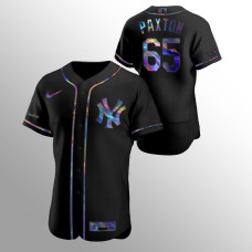 James Paxton New York Yankees Black Authentic Holographic Golden Edition Jersey