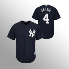Men's New York Yankees Lou Gehrig #4 Navy Replica Big & Tall Jersey