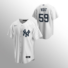 Men's New York Yankees Luke Voit #59 White Replica Home Jersey