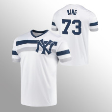 New York Yankees Michael King White Cooperstown Collection V-Neck Jersey