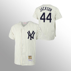 New York Yankees Reggie Jackson Cream Throwback Authentic Jersey