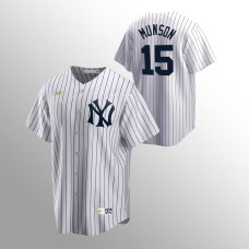 Thurman Munson New York Yankees White Cooperstown Collection Home Jersey