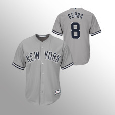 Men's New York Yankees Yogi Berra #8 Gray Replica Big & Tall Jersey
