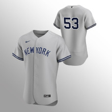 New York Yankees Zack Britton Gray Authentic Road Jersey