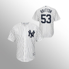 Men's New York Yankees Zack Britton #53 White Replica Big & Tall Jersey