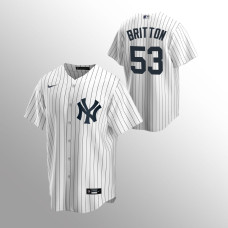 Men's New York Yankees Zack Britton #53 White Replica Home Jersey