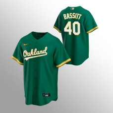 Men's Oakland Athletics Chris Bassitt #40 Green Replica Alternate Jersey