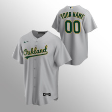 Men's Oakland Athletics Custom #00 Gray 2020 Replica Road Jersey