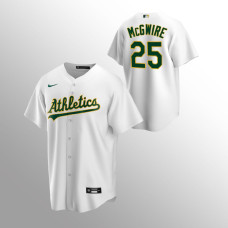 Men's Oakland Athletics Mark McGwire #25 White Replica Home Jersey