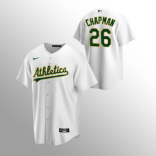 Men's Oakland Athletics Matt Chapman #26 White Replica Home Jersey