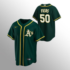 Men's Oakland Athletics Mike Fiers #50 Green 2020 Replica Alternate Jersey