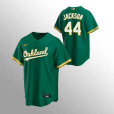 Men's Oakland Athletics Reggie Jackson #44 Green Replica Alternate Jersey