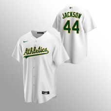 Men's Oakland Athletics Reggie Jackson #44 White Replica Home Jersey