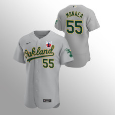 Men's Oakland Athletics Sean Manaea Negro Leagues Gray Authentic Road Jersey