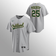 Men's Oakland Athletics Stephen Piscotty #25 Gray 2020 Replica Road Jersey